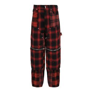Givenchy Convertible Distressed Plaid Carpenter Pants Multi Mens